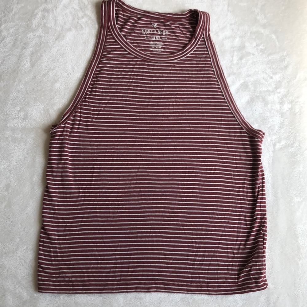 American eagle Stripped soft and sexy cropped top